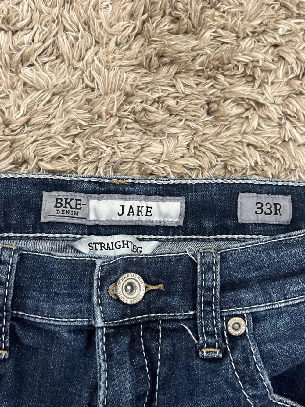 BKE Men's Dark Blue Straight Jeans - Picture 2 of 6